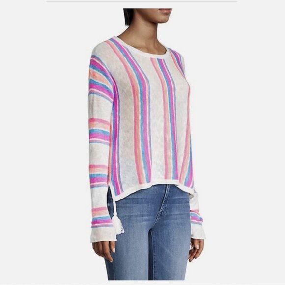Lilly Pulitzer Rozalia Striped Cotton Beach Sweater Side Tassel-Embellished EUC - Picture 15 of 16